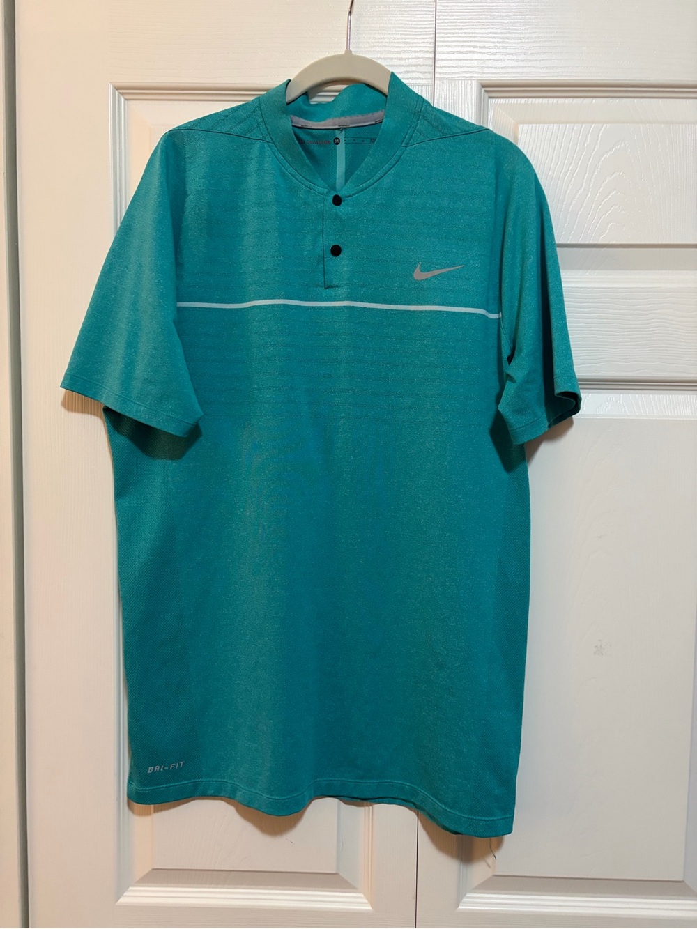 Nike Tiger Woods Collection Teal Short-Sleeve Golf Shirt
